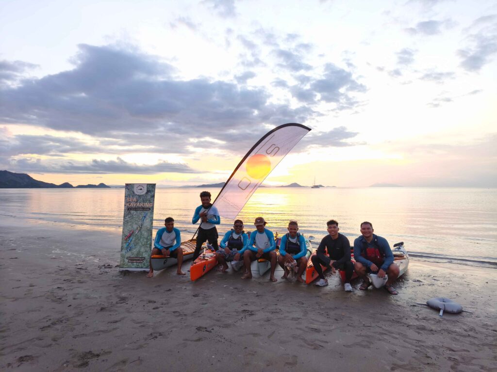 Komodo Kayaking guides and OSIS instructors after completing sea kayak guide certification training in Labuan Bajo, Indonesia.